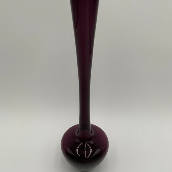 Tall Amethyst Glass Bud Vase Made in Japan - Picture 2 of 9